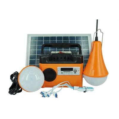 China 10W Home Portable Solar Home Lighting System With FM Radio for sale