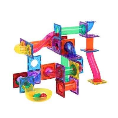 China DIY Magnetic Building Block Toys Wholesale Custom Magnetic Car Racing Tiles Track Toys DIY Magnetic Tiles Building Educational Montessori Toys for sale