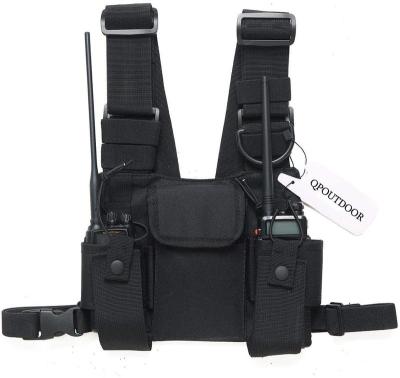 China Universal Radio Harness Pocket Chest Vest Front Pack Outdoor Tactical Rise Bag for sale