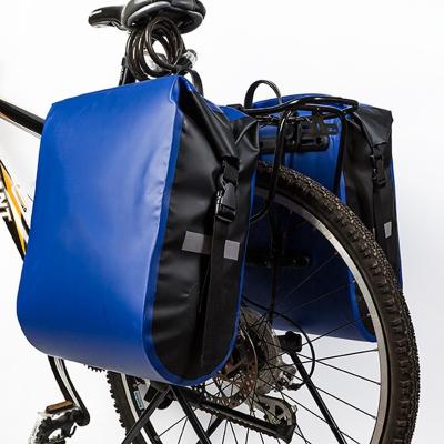 China High Frequency Waterproof Custom Bike Saddlebag PVC Tarpaulin Road Bike Saddlebag Durable Outdoor Rise Motorcycle Bike Rear Seat Rack for sale