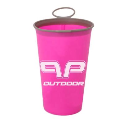 China Viable Free Reusable Portable Silicone Logo Tpu Cup Custom Foldable Collapsible Water Cup 200ml 250ml Bpa OEM/odm Tpu for sale