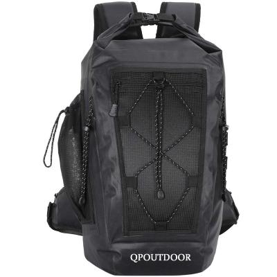 China 420 Waterproof TPU Coated Custom Logo Cylinder Office Waterproof Men's Business Shoulder Backpack Bag for sale