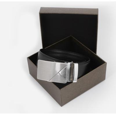 China Recyclable Cheap Empty Custom Design Leather Products Man Belt Tie Packaging Box Hard Lid Cardboard And Base Gift Box For Leather Belt for sale