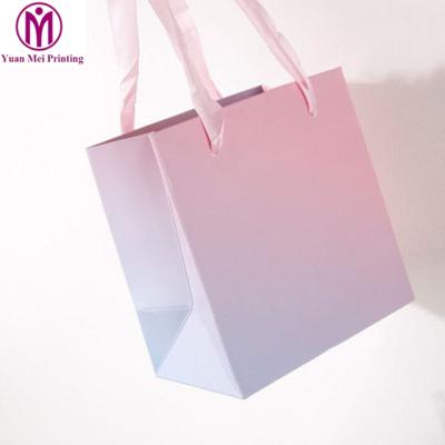 China Small Recyclable Custom Unique Shopping Gift Art Packaging Paper Bag With Your Own Logo for sale