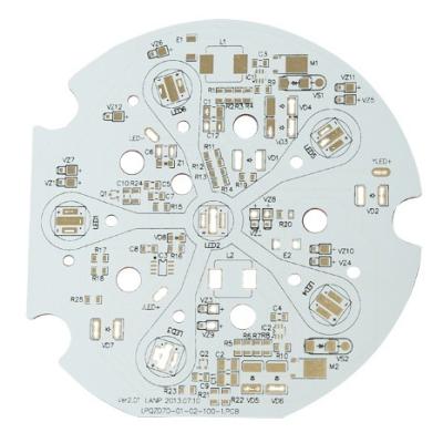 China Low Cost Aluminum Substrate Raw Material 1W-3W Metal Core PCB Board Prototype Design Manufacturing For Led for sale