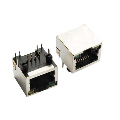 China PCB 1000 TX low LED shielded single port transformer tabup poe rj45 connector jack for sale