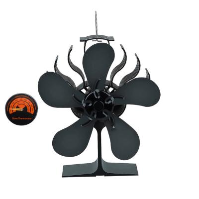 China 2022 Household Heat Powered Stove Fan Eco Top Fan And 5 Blade Wood Stove Fan for sale