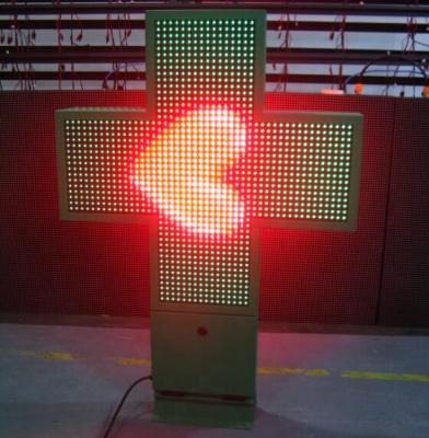 China Pharmacy Led Pharmacy Outdoor Full Color P16 Cross 800x800mm Double Sides for sale