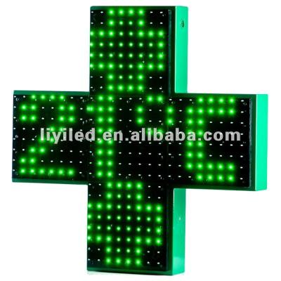 China Outdoor Led Cross Sign Pharmacy , Bilateral Advertising Message Animation Led Cross Billboards for sale