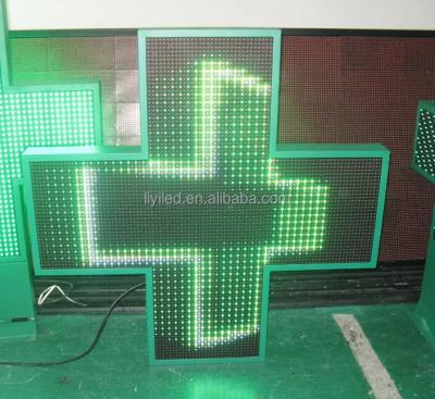 China CE ROHS P25 Side Full Color Led Cross 1200*1200mm 48*48 Outdoor IP65 2R1G1B 3D from LIYI for sale