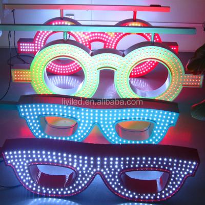 China LIYI Optpelectronics outdoor infrared remote control led optical sign /optic shop led glass screen neon sign for sale