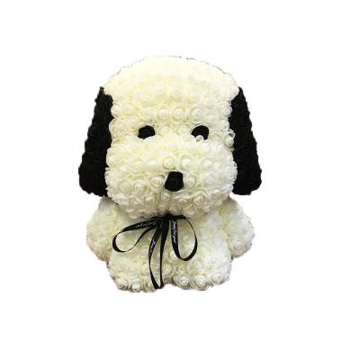 China Environmentally Friendly Beautifully And Cute Handwork Long Ears Sausage Pe Foam Rose Dog For Festival Adult Kids Lover Gift for sale