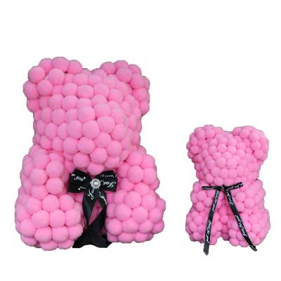 China New 25cm 40cm Mini New Style Teddy Pompom Bear Environmental Friendly Plastic Real Touch Selling For Valentine's Day Gift for sale