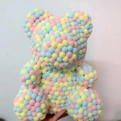 China New 25cm 40cm Mini New Style Teddy Pompom Bear Selling Real Touch Plastic High Quality Environmental Friendly Wholesale For Valentine's Day Gift for sale