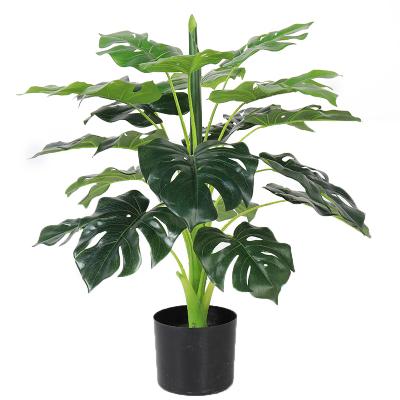 China Wholesale Eco-Friendly Artificial Monstera Plant Decoration Shop Decoration Potted Plants For Home Office Hotel for sale