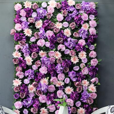 China New Arrivals Home Flowers Decor Room Decor Wall Decor Wedding Custom Artificial Rose Backdrops Events Flower Backdrop Floral Decor Flower Wall Panel Decor for sale