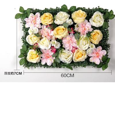 China 1m Wedding Backdrop Artificial Flower Row Decor Flower Arch Road Lead Silk Fabric Flower Arrangements Road Lead for sale