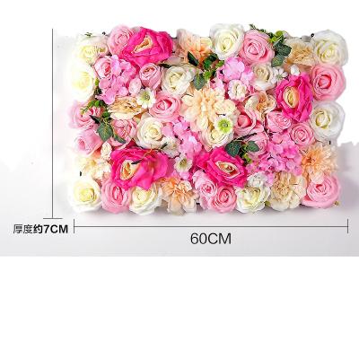 China Decorative Fabric Silk Flower Wall Flower Wall For Wedding Decoration for sale