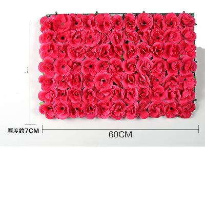 China Fabric Decoration Flower Wall Silk Flower Wall Panel Wedding Decoration for sale