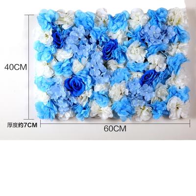 China Silk Fabric Flower Wall For Decoration New Design Wedding Artificial Flower Decorative Silk Wallpaper for sale