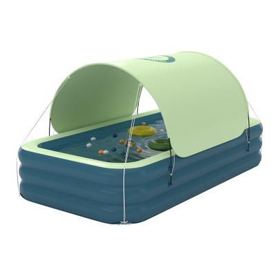 China Outdoor Household Inflatable Foldable Swimming Pool Large Baby Children's Avoidance Sunshade and Dust Avoidance Pool Slide Pool for sale