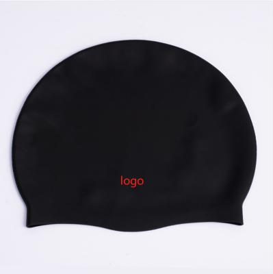 China Convenient High Elastic Stain Silicone Swimming Cap Waterproof Hearing Protection Swimming Cap for sale