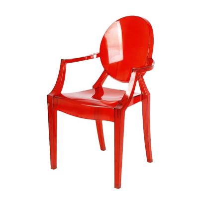 China Wholesale High Quality Stackable High Quality Transparent Arm Hotel Acrylic Dining Chair for sale