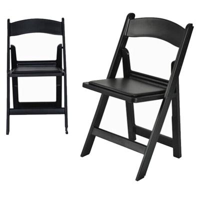 China Quick Setup and Easy Handling Wholesale Cheap Black Plastic Furniture and Outdoor Hotel Folding Chair for sale