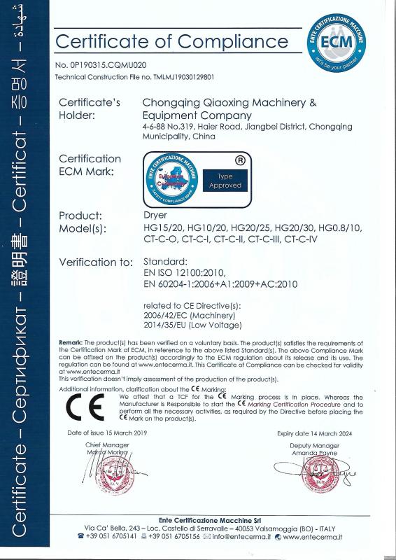 ISO 21001 - Chongqing Qiaoxing Machinery & Equipment Company