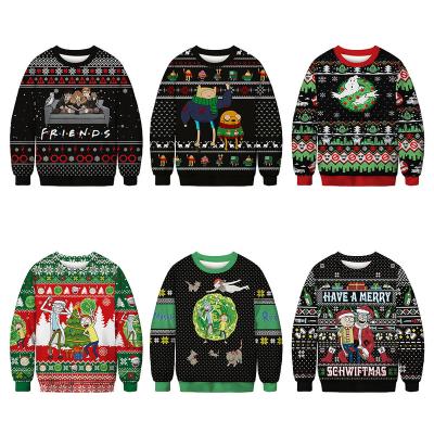 China Wholesale Anti-Wrinkle Knitted Acrylic Ugly Christmas Sweater Funny Deer Christmas Sweater With Unisex Christmas Jumper for sale