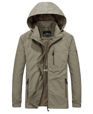 China Outdoor travel men's size anorak M-6XL polyester coat jacket QUICK DRY high quality windproof zipper zipper for sale