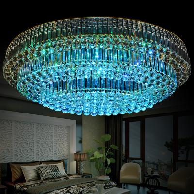 China Modern Colorful Round And Pendant Crystal Ball Ceiling Lamp Crystal Triangles Customized For Living Room Lobby for sale