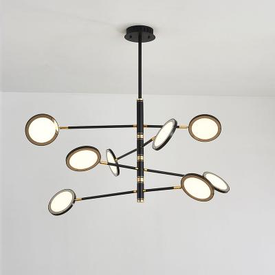 China Nordic Molecular Home Villa Ceiling Panel Light Contemporary Led Decorative Living Room Around Modern Ceiling Lamp for sale