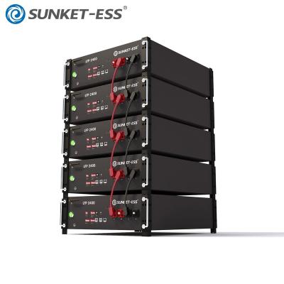 China Sunket Brand Logo 48v 50ah Lithium Ion Battery Deep Cycle Lifepo4 Battery 10kwh Solar Battery Management System Internally Kits for sale