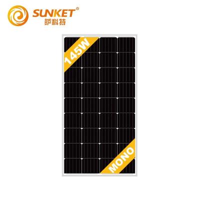 China Best Price 145w 150w 12v Aluminum 6063 Aluminum And Stainless Steel Mono Solar Cells Mini Solar Panel Home Solar Power Product With CE TUV Certificate for sale