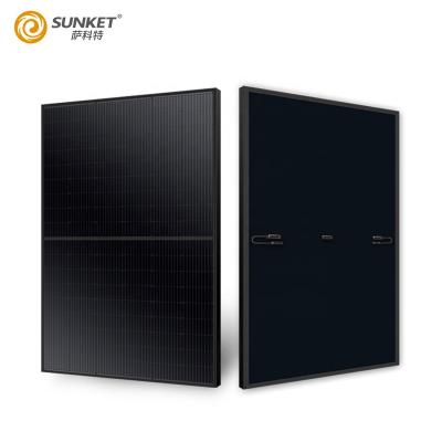 China Sunket All Black Solar Panel 182mm 108 Pcs Hot Sale 400W 405W 410W Black Solar Panel Factory 182mmx182mm for sale