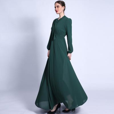 China High Quality Custom Made Muslim Prayer Dress Muslim Long Dress Hijab Robe Waist Support Fabric Polyester Muslim Dress for sale