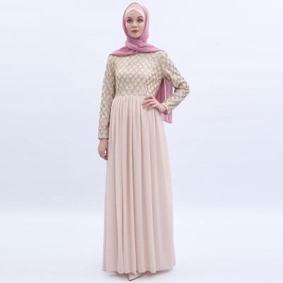 China High Quality Chiffon With Sequins New Color Net Casual Simple Simplicity Dropshipping Muslim Prom Dresses Abaya Muslim Dresses Long Dress Muslim for sale