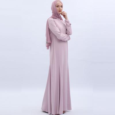 China High Quality New Arrival Polyester Fabric Solid Color Plus Size Pray Islamic Women Muslim Abaya Dresses for sale