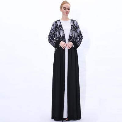 China High Quality Floral Print Match With Textured Chiffon Fashion Design Fabric Turkey Long Dress Women Muslim Abaya for sale