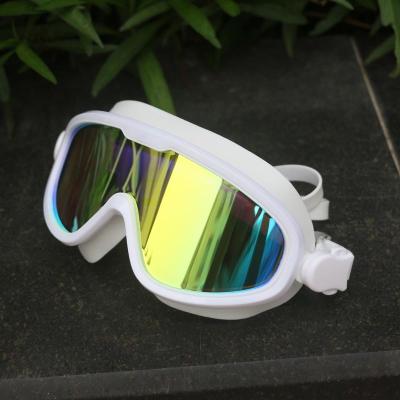 China Fashion Wide Clear Design Fashion Protection Vision Swimming Goggles Big Glass UV Outdoor Waterproof Frame for sale