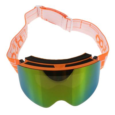 China UV400 Frameless Anti-fog Skate Goggles UV400 Glass Winter Sports Ski Goggles for sale