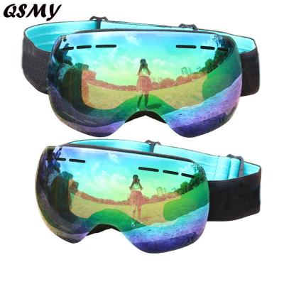 China New polarized frameless custom UV400 straps stylesnowboarding google ski goggles for skiing for sale