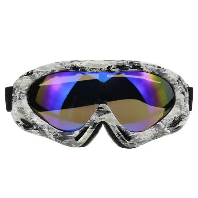 China Coolest Anti Scratch Small Frame Water Transfer Printing Colorful OEM Motorcycle Goggles for sale