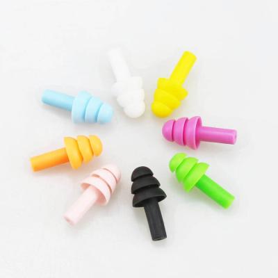 China Christmas Tree Shaped Hot Selling Sleep Soundproof Waterproof Reusable Sports Swimming Silicone Earplugs for sale