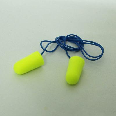 China Soft/Comfortable/Reusable Good Quality Ear Plugs Safety Sponge Plug With Cotton Cord Ear Protector for sale