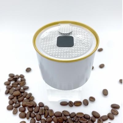 China Customized Food Grade Peel Lids With CO2-Release Valve For Fresh-Roasted Coffee Bean Storage Canister for sale