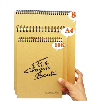 China 100% Eco-Friendly Eco-Friendly A4 A5 A6 Paper Cover Diary Spiral Notebook Sketchbooks Sketch Packing for sale