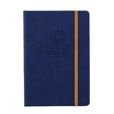 China Customized Durable 2022 High Grade A5 Logo PU Leather Fine Leather Notebook for sale