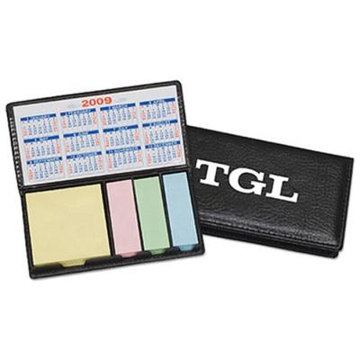 China Personalized Notebooks Hardcover Paper Sticky Notes With Calendar In Leather Case for sale